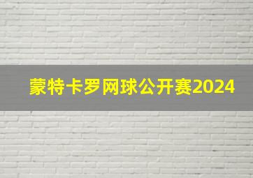 蒙特卡罗网球公开赛2024