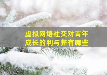 虚拟网络社交对青年成长的利与弊有哪些