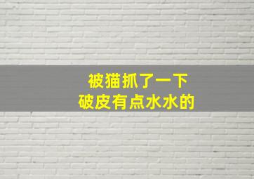 被猫抓了一下破皮有点水水的