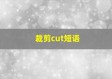 裁剪cut短语