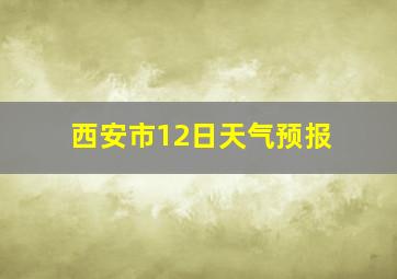 西安市12日天气预报