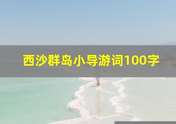 西沙群岛小导游词100字