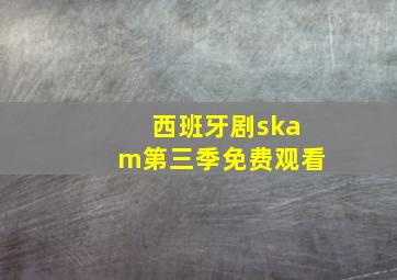 西班牙剧skam第三季免费观看