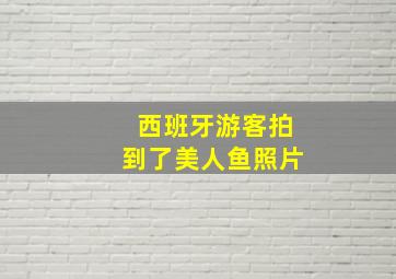 西班牙游客拍到了美人鱼照片