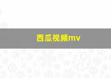 西瓜视频mv