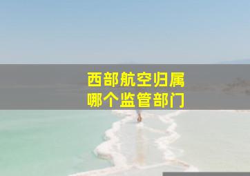 西部航空归属哪个监管部门