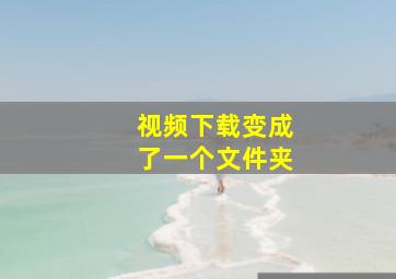 视频下载变成了一个文件夹