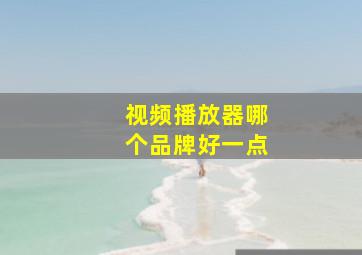 视频播放器哪个品牌好一点