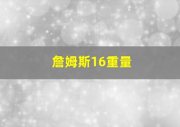 詹姆斯16重量