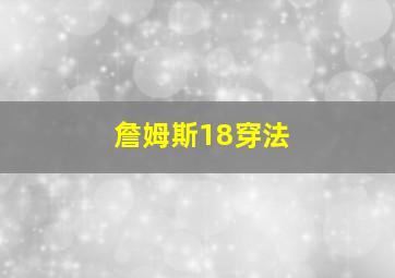 詹姆斯18穿法