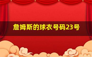 詹姆斯的球衣号码23号