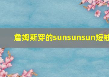 詹姆斯穿的sunsunsun短袖