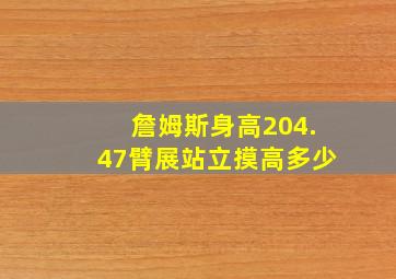 詹姆斯身高204.47臂展站立摸高多少