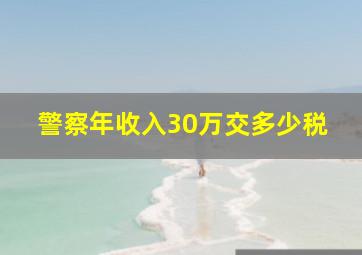 警察年收入30万交多少税