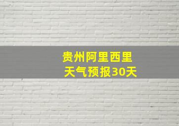 贵州阿里西里天气预报30天