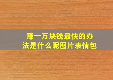 赚一万块钱最快的办法是什么呢图片表情包