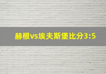 赫根vs埃夫斯堡比分3:5