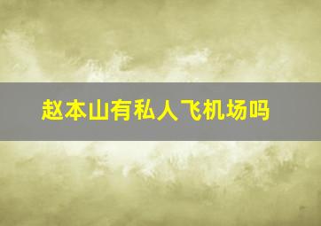 赵本山有私人飞机场吗