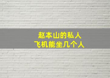 赵本山的私人飞机能坐几个人