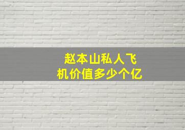 赵本山私人飞机价值多少个亿