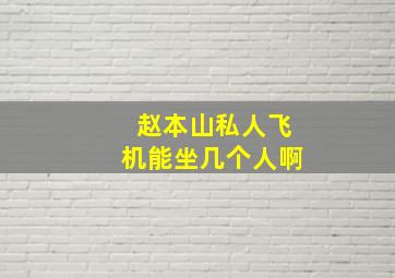 赵本山私人飞机能坐几个人啊