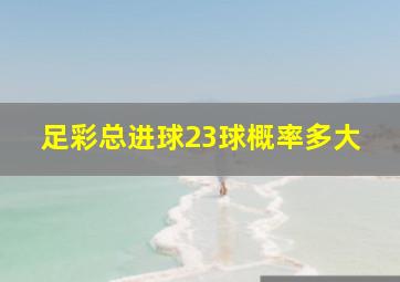 足彩总进球23球概率多大