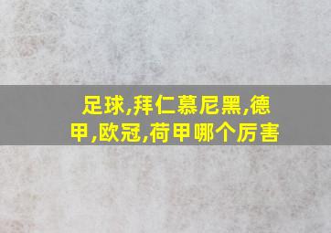 足球,拜仁慕尼黑,德甲,欧冠,荷甲哪个厉害