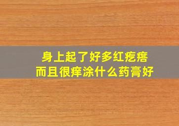 身上起了好多红疙瘩而且很痒涂什么药膏好