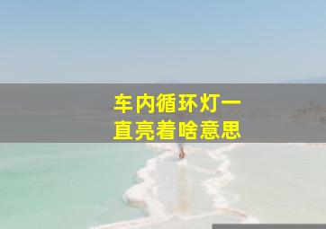 车内循环灯一直亮着啥意思