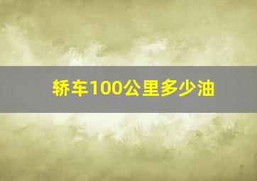 轿车100公里多少油