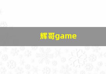 辉哥game