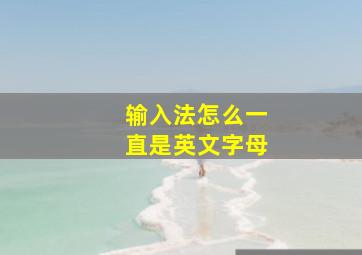 输入法怎么一直是英文字母