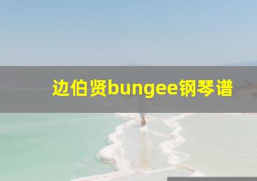 边伯贤bungee钢琴谱