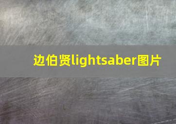 边伯贤lightsaber图片