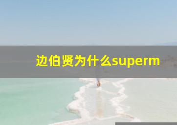 边伯贤为什么superm