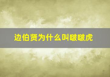 边伯贤为什么叫啵啵虎