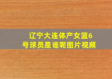 辽宁大连体产女篮6号球员是谁呢图片视频