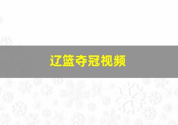 辽篮夺冠视频