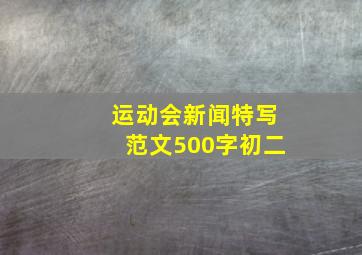 运动会新闻特写范文500字初二