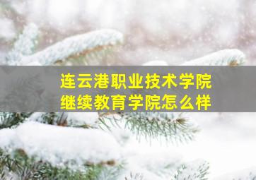 连云港职业技术学院继续教育学院怎么样