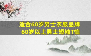 适合60岁男士衣服品牌60岁以上男士短袖T恤