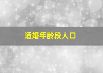 适婚年龄段人口