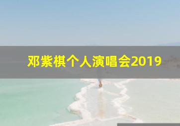 邓紫棋个人演唱会2019