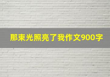 那束光照亮了我作文900字