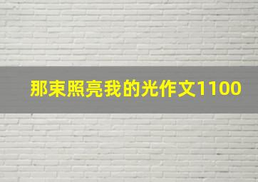 那束照亮我的光作文1100