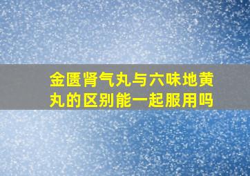 金匮肾气丸与六味地黄丸的区别能一起服用吗