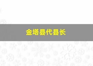 金塔县代县长