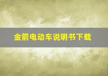 金箭电动车说明书下载