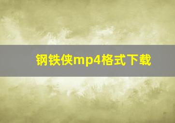 钢铁侠mp4格式下载