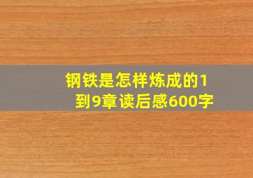 钢铁是怎样炼成的1到9章读后感600字